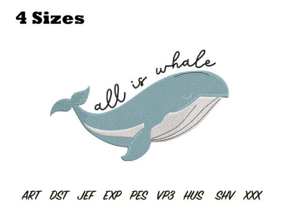 All is Whale Embroidery Design Review for Apparel