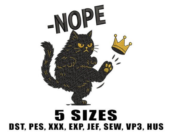 Angry Cat Crown Embroidery Design Review