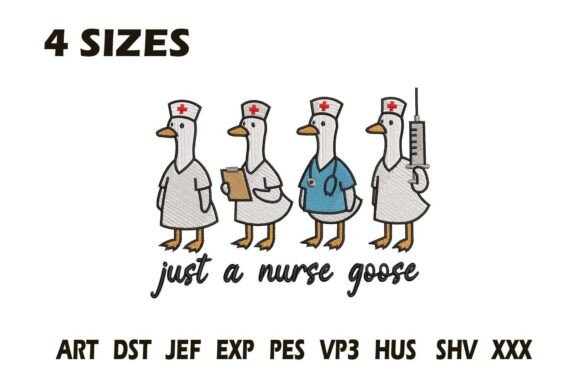Just a Nurse Goose Embroidery: A Holiday Design Review