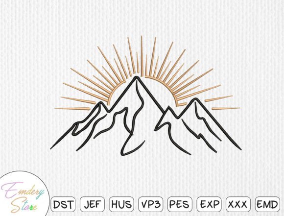 Mountain Sunrise Embroidery Design: A Designer's Review
