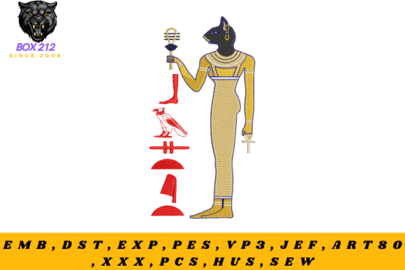 Pharaonic Cat Embroidery Design: A Designer's Review
