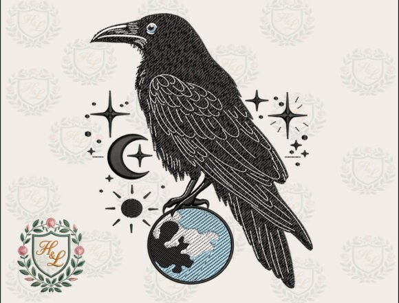Raven Space Scene Embroidery Files Review