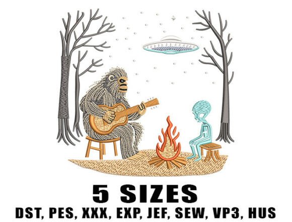 Review: Bigfoot Plays Guitar Embroidery Designs