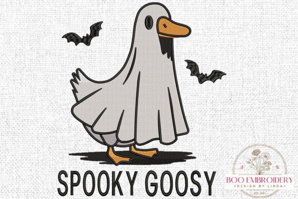Spooky Goose Embroidery Design Review for Boutique Sweatshirts